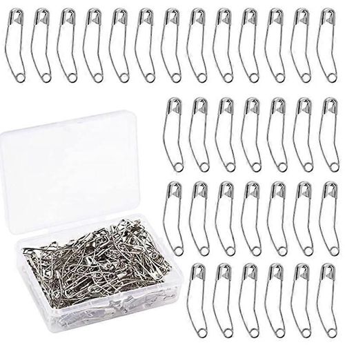 60/100pcs/Boîte Épingles À Nourrice Incurvées Argent 38mm Épingles À Coudre Quilting Tricot Épingle De Flexion Pour Bricolage Couvertures Artisanat Fabrication De Broches