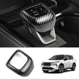 Pour Nissan Rogue /Qashqai J12 Voiture Pommeau De Levier De Vitesses Couvercle Garniture Accessoires Abs Fibre De Carbone