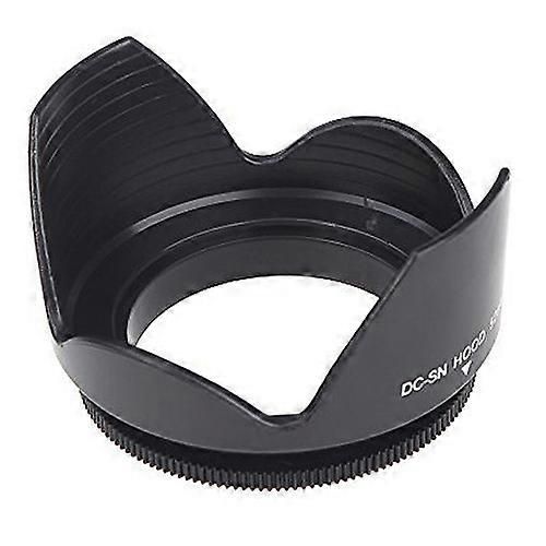 DC-SN HOOD 62mm Vis Mount Fleur Couronne Pare-soleil Forme de Pétale pour Canon Nikon Tamron Sigma Sony 62mm Objectif Noir