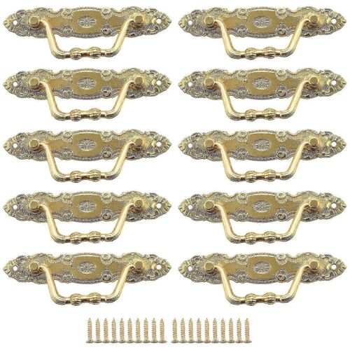 10pcs antique alliage d'or armoire tiroir poignées de porte pour meubles armoire et armoire quincaillerie