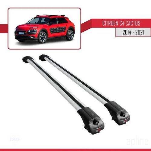 Compatible Avec Citroen C4 Cactus 2014-2021 Ace-1 Barres De Toit Railing Porte-Bagages De Voiture Gris Aluminium 2 Barres