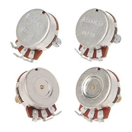 2pcs A500k B500k A250k B250k Potentiomètre Cannelé Petit Pot Guitare Électrique Basse Effet Ampli Tonalité Volume 15mm 18mm Pièces D'arbre