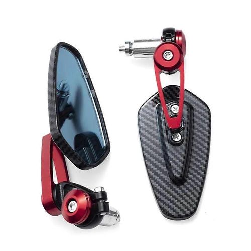Rétroviseur De Moto Motif De Fibre De Carbone Rétroviseur De Guidon Rétroviseur Arrière Inversé Modifié Accessoires De Moto Nouveau