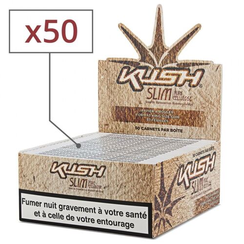 kush - papier à rouler slim pure cellulose x 50