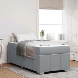 Vidaxl Cadre De Lit Gris Clair 100 X 200 Cm Tissu