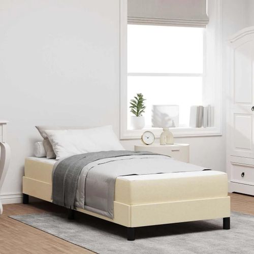 Vidaxl Lit À Ressorts Autre Crème 90 X 200 Cm Tissu