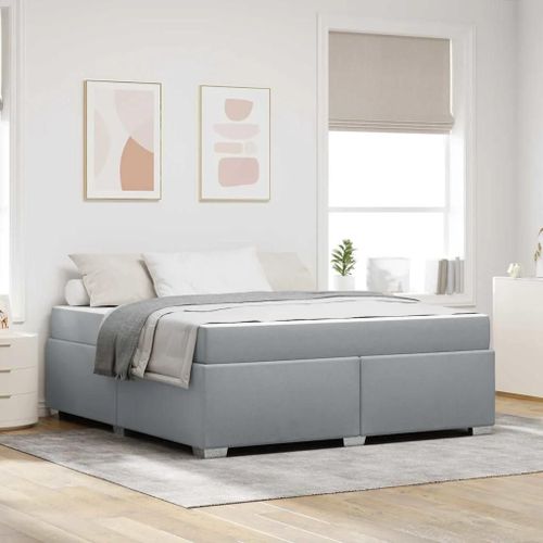 Vidaxl Cadre De Lit Autre Gris Clair 180 X 200 Cm Tissu