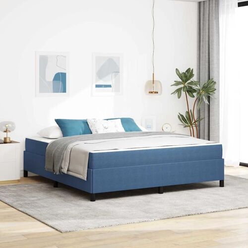 vidaXL Cadre de lit Autre Bleu 180 x 200 cm Tissu en velours côtelé