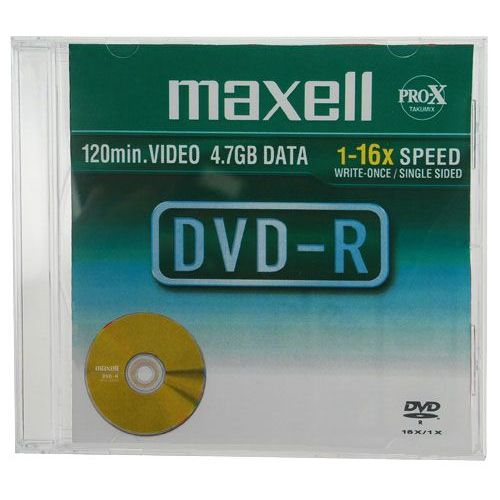 Maxell - DVD-R - 4.7 Go 16x - boîtier CD étroit