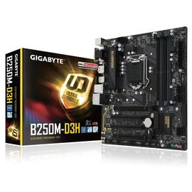 Gigabyte GA-B250M-D3H - 1.0 - carte-mère - micro ATX - LGA1151 Socket - B250 Chipset - USB 3.1 Gen 1 - Gigabit LAN - carte graphique embarquée (unité centrale requise) - audio HD (8 canaux)