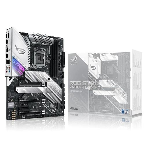 ASUS ROG STRIX Z490-A GAMING - Carte-mère - ATX - Socket LGA1200 - Z490 Chipset - USB-C Gen2, USB 3.2 Gen 1, USB 3.2 Gen 2 - 2.5 Gigabit LAN - carte graphique embarquée (unité centrale requise) -...
