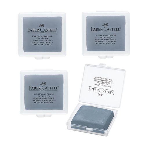Faber-Castell Lot De 4 Gommes Modélable Mie De Pain Art Eraser Grise
