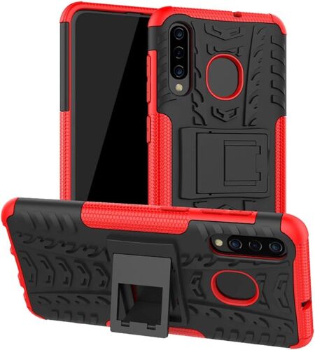 Coque Samsung Galaxy A50 Double Couche Antichoc Protection Avec Support Pour Samsung Galaxy A50 (Rouge)