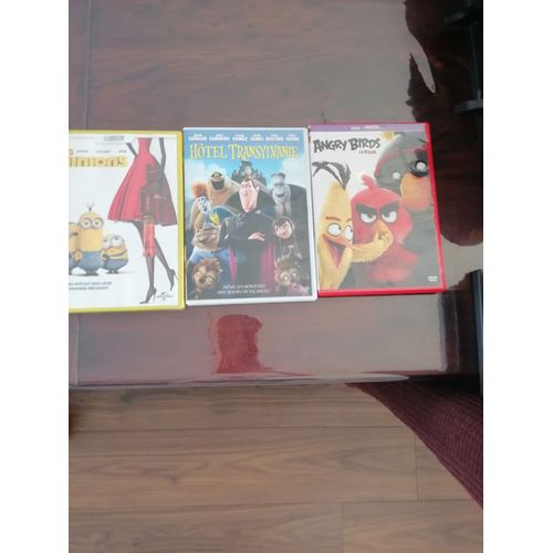 Lot Dvd Les Minions 1 / Hotel Transylvanie / Angry Birds Le Film
