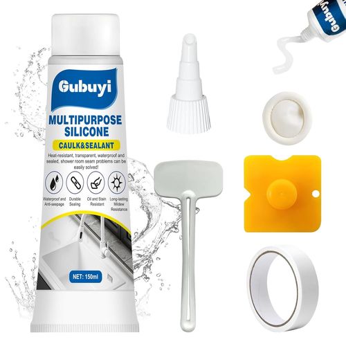 Joint Silicone Transparent, Silicone Salle De Bain,Colle Aquarium,Joint D'étanchéité En Silicone Evier Cuisine,Pour Aquariums,Salles De Bains,Cuisines,Piscines-150ml