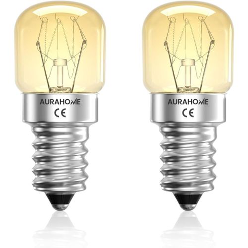 Ampoule à Sel E14,Ampoule pour Four 25W,résistante à 300 degrés,150LM 2400k Ampoule E14 Blanc Chaud pour Réfrigérateur,Lampe à Sel/Lampe pour Four,230V