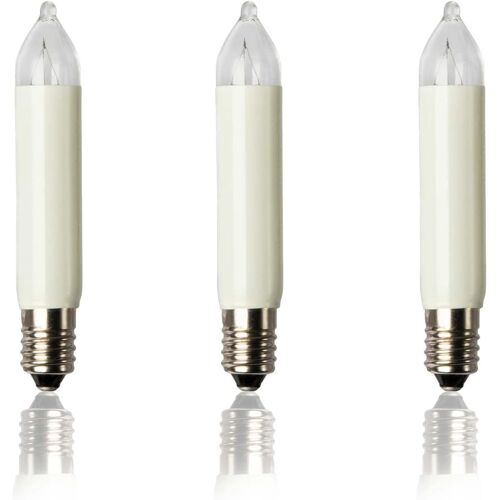 Tianyi-938036 - Lot De 3 Bougies De Rechange 23 V, 3 W Pour Guirlande Ou Arc-Boutant De 10 Points Lumineux - Pour Sapin De Noël - Pour Intérieur Et Extérieur - Ampoule E10, 23 V, 3 W, 22 Lumens