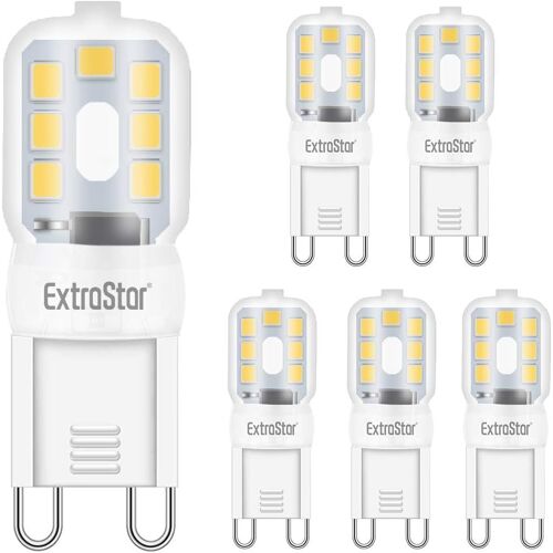 Ampoule Led G9,2,5w Équivalent À Une Lampe Halogène 20w,G9 Led Lampe Ampoules Lumière Blanc Chaud 3000k,Non-Dimmable 360 Degrés,Lot De 6