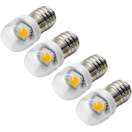 4 Pièces 12v 0.6w E10 Ampoule Led 5050 1smd Blanc Chaud 4300k Led Ampoule De Remplacement Mise À Niveau Pour Phares Lampes De Poche Torche Lumières