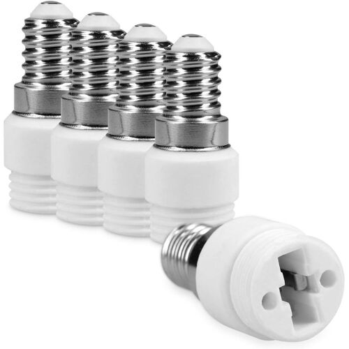 KALANKA-5x adaptateur de douille - Convertisseur douilles E14 vers G9 - Adaptateur de support de lampe culot baïonnette pour ampoule LED halogène
