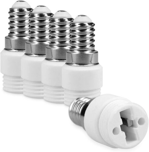 KALANKA-5x adaptateur de douille - Convertisseur douilles E14 vers G9 - Adaptateur de support de lampe culot baïonnette pour ampoule LED halogène