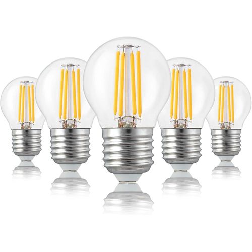 Lot De 5 Ampoules Led E27 Blanc Chaud Avec 2,5 W Mini Globe De Rechange Pour Ampoules À Incandescence 25 W 250 Lm 2700 K E27 Pour Éclairage Led 209105