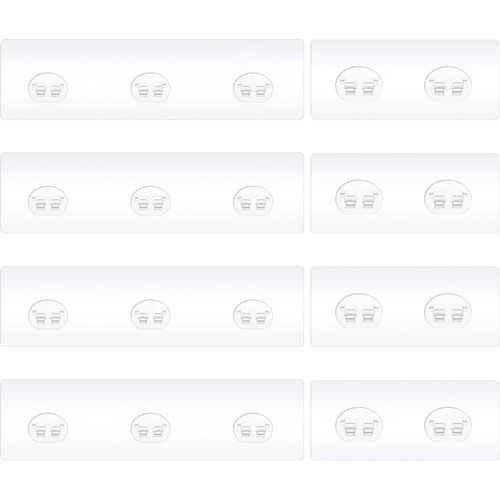 meimie-Lot De 8 Crochets Adhésifs De Rechange Transparents Et Solides Sans Perçage Pour Étagère De Douche,Étagères D'Angle De Douche,Étagère De Salle De Bain