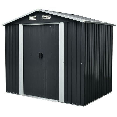 Abri De Jardin Metal 3.66 M² | Acier Galvanisé | 162 X 226 X 172 Cm | 2 Portes Coulissantes | Cabanon Jardin Extérieur