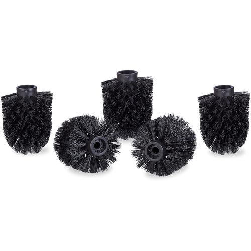 KAL-Lot De 5 Brosses De Toilette, Fil De 9,5 Mm, Diamètre De La Tête De Brosse De Rechange 8 Cm, Noir, 8 X 8 X 9 Cm