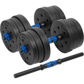 Lbgwp60-Active Rba-2300 Lot D'haltères Bitumés Avec Barre De Connexion 2 X 10 Kg