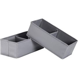 TIANYI-Boîtes de Rangement Pliable Paquet de 2 pour Adulte, Bacs de Rangement Mignon Panier de Rangement Stockage Containers Organiseur Tiroirs pour Les vêtements, Jouets, Bureau, 13X28X10cm