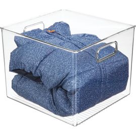 Lbgwp60-Boite De Rangement Avec Poignées ¿ Bac Plastique Profond Pour Rangement Vêtements, Chaussures, Etc. ¿ Idéal Comme Bac De Rangement Pour Articles Bureau Et Loisirs Créatifs ¿ Transparent