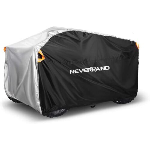 Waterproof Quad Cover Outdoor Quad Cover For Quad Quad Tarpaulin Double Sided Available With Reflective Strips Waterproof Windproof Anti-Uv Black Silver 256 X 110 X 120 Cm
