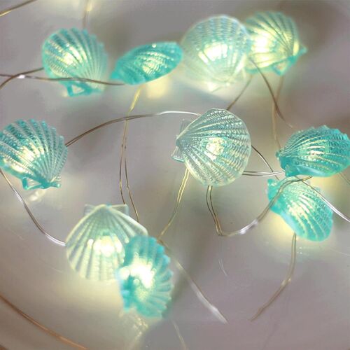Tianyi-Guirlande Lumineuse Animaux Marins, 2 M, 20 Led, Coquillages, Guirlande Lumineuse Maritime, Guirlande Lumineuse Pour Chambre D'enfant, Animaux Marins, Guirlande Lumineuse Pour Fenêtre