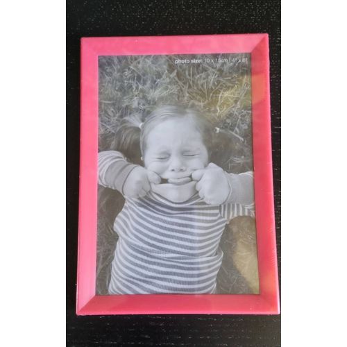 Cadre photo plastifié rose fluo