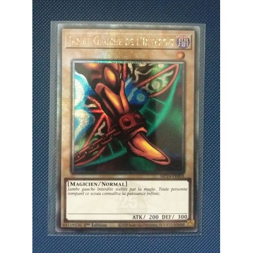 Yu-Gi-Oh ! Jambe Gauche De L'Interdit - Secret Rare Quarter Century - Mp24-Fr003
