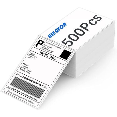 Lot De 500 Étiquettes D'expédition Thermiques,En Papier Thermique Pour Imprimante D'étiquettes Imperméables Blanc(4 X 6,10 X 15 Cm)