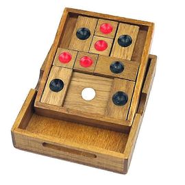 1 Échiquier En Bois Classique Rond À Pois Noirs, Blancs Et Rouges, Jouet Éducatif Pour Enfants (Couleurs Assorties)