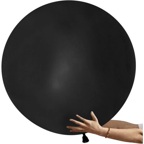 6 Ballon Xxl Latex Ballons 36 Pouces Grand Ballon 90Cm Noir Ballon Géant Gros Ballon Gonflables Géant Gonflable Super Grand Balloon Pour Mariage Anniversaire, Baptême, Bébé Douche