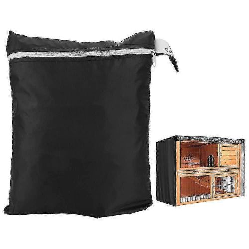 Housse De Protection Pour Clapier À Lapins, Tissu Oxford Double Couche Imperméable, Pour Cage À Volailles Et Petits Animaux (Noir) - Bon