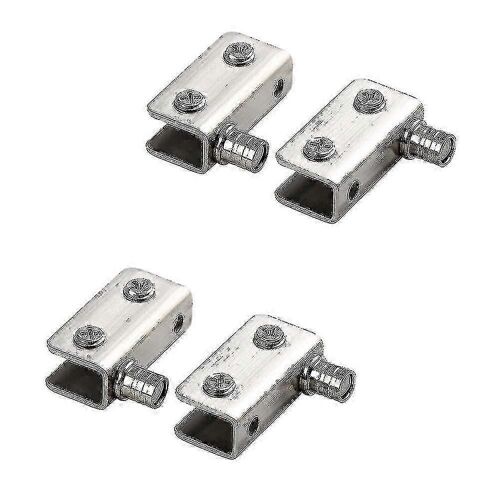 Pack de 4 charnières de porte en verre 90 charnière pivotante,verre sans perforation,acier inoxydable,adapté au verre de 5 à 8 mm