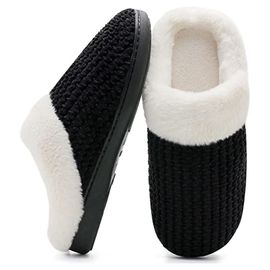 Hiver Pantoufles Femmes Chaussons En Mousse Mémoire Confort Laine-Peluche Maison Intérieur Mules Slippers,Sizes:41-42