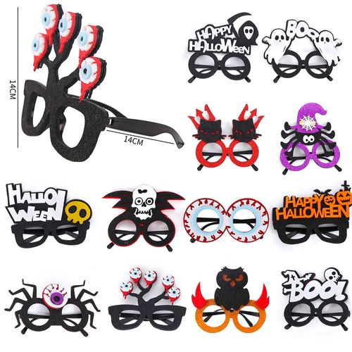 Lunettes D'halloween, Lunettes De Carnaval Amusantes, 12 Pièces, Pour Accessoires De Déguisement De Carnaval D'halloween (Araignée, Citrouille, Fantôme, Hibou)