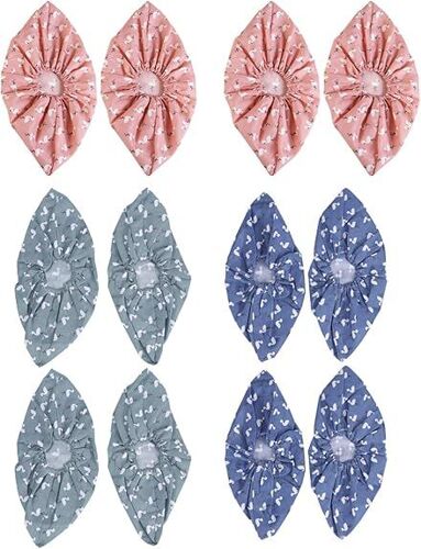 6 Paires De Couvre-Chaussures En Tissu Réutilisables Et Lavables