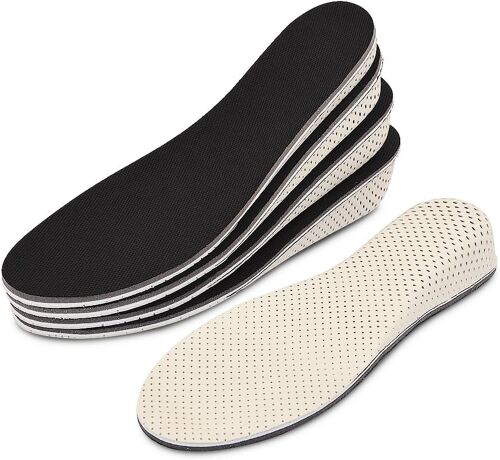 (4 Paires) Semelles Rehaussantes En Mousse Eva À Mémoire De Forme, 2-5 Cm, Respirantes, Ultra-Légères, Pour Le Sport
