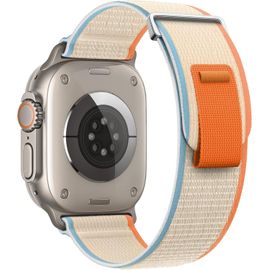 Bracelet Sport Réglable En Nylon Rose Sable Compatible Avec Apple Watch Ultra 49 Mm, 45 Mm, 44 Mm Et 42 Mm, Pour Apple Watch Series Ultra 8, 7, 6, 5, 4, 3, 2, 1, Se