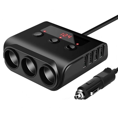 120w Chargeur De Voiture Pour La Prise De Cigarette, 4 Prises Usb
