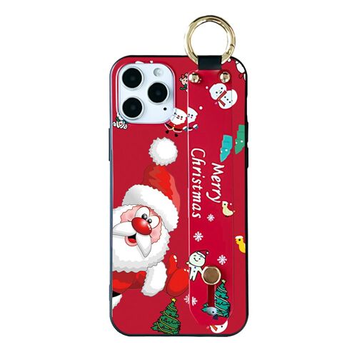 Coque de Noël pour Apple iPhone 15PLUS, jolie coque en silicone TPU rouge avec motif cerf 3D, cadeau de Noël, étui de protection souple pour iPhone 15PLUS, cerf