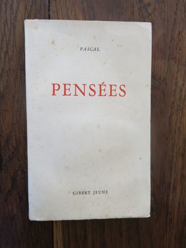 Pensées De Pascal. Editions Gibert Jeune. 1949