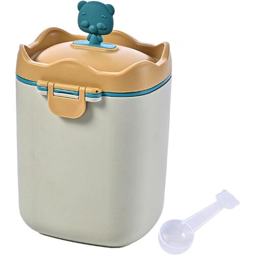 Jaune - Boîtes De Lait En Poudre, Distributeurs Portables De Lait En Poudre, Boîtes De Lait En Poudre, Récipients De Stockage De Lait En Poudre, Récipients De Lait Avec Cuillères Pour Bébés